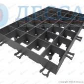 Решетка газонная Super -60.40.6,4- пластиковая черная